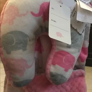 Bedtime story Travel blanket Pink elephants 2 pc